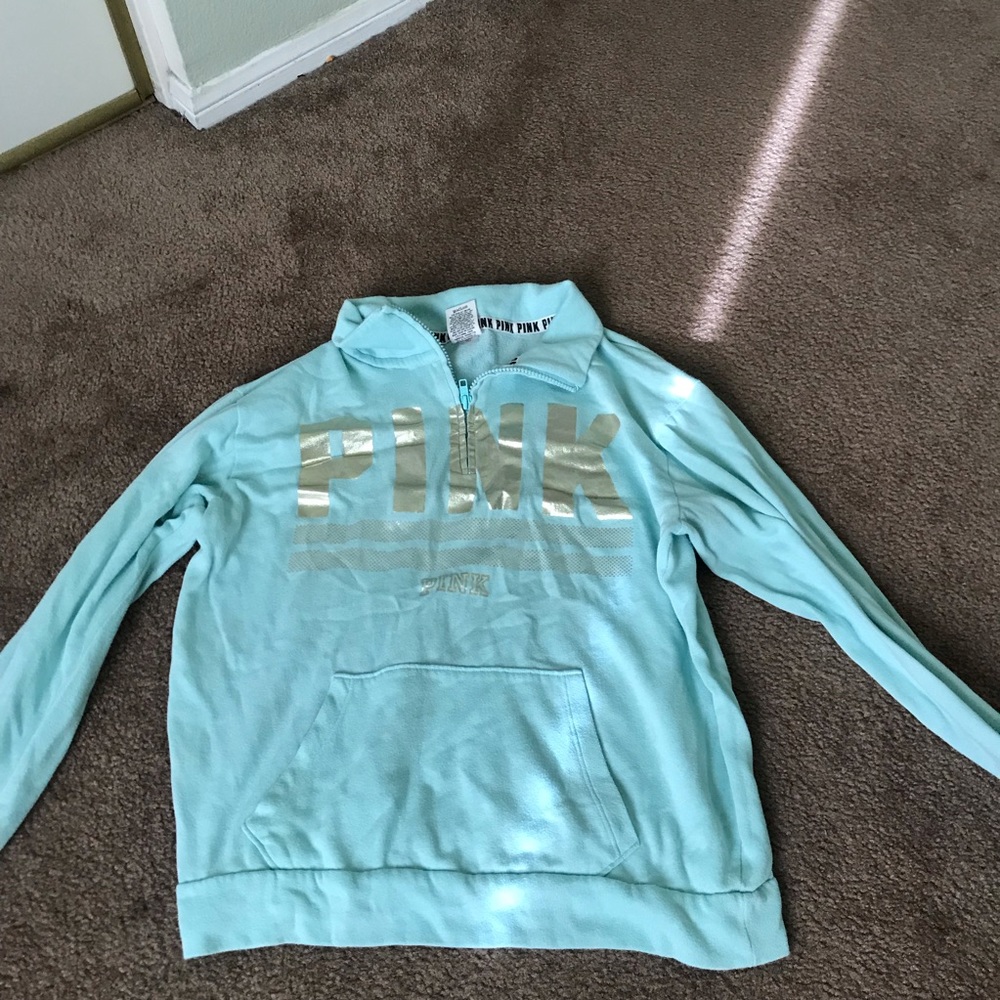 light blue PINK sweater